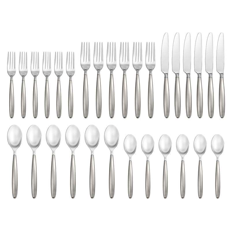 Tidal Frosted 30-Piece Flatware Set