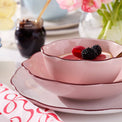 Garden Party 16-Piece Dinnerware Set, Pink