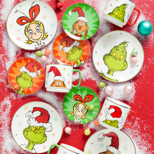 Merry Grinchmas Tidbit Plates, Set of 4