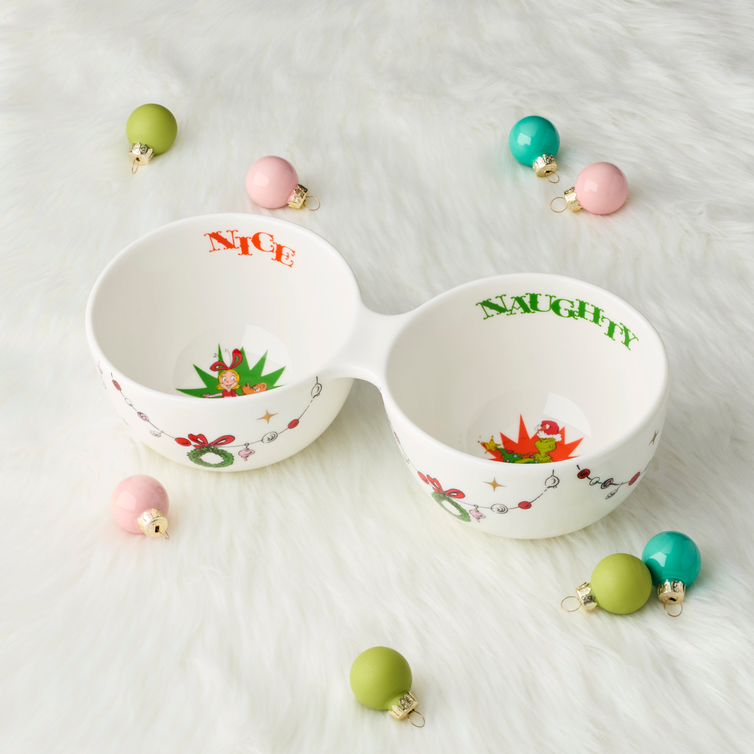 Merry Grinchmas Naughty or Nice Double Dip Bowl – Lenox Corporation