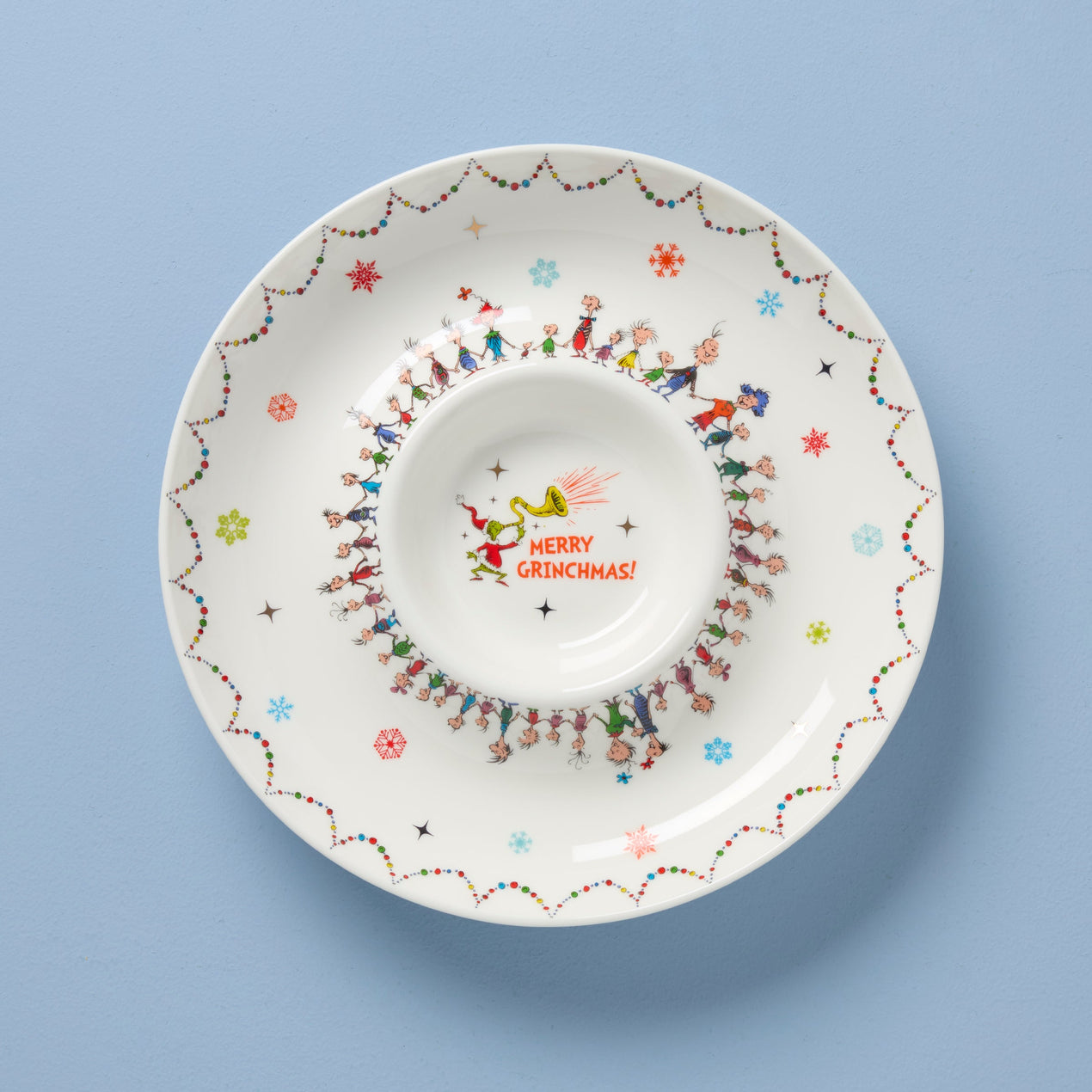 Merry Grinchmas Chip & Dip Bowl