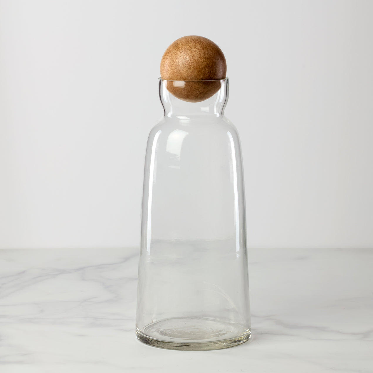 cambridge silversmiths Brisbane Tall Glass & Mango Wood Decanter