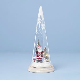 Merry & Magical Lit Santa With Lantern Figurine