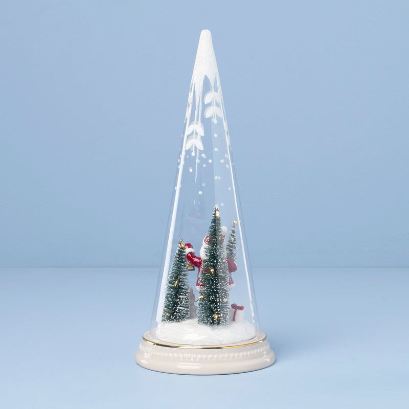Merry & Magical Lit Santa With Lantern Figurine