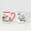 Peanuts Mugs Groovy-Feeling Free, Set of 2