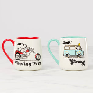 Peanuts Mugs Groovy-Feeling Free, Set of 2