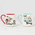 Peanuts Mugs, Set of 2, Groovy-Feeling Free