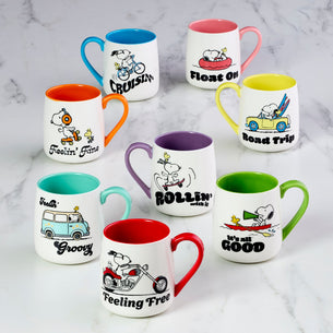 Peanuts Mugs Groovy-Feeling Free, Set of 2