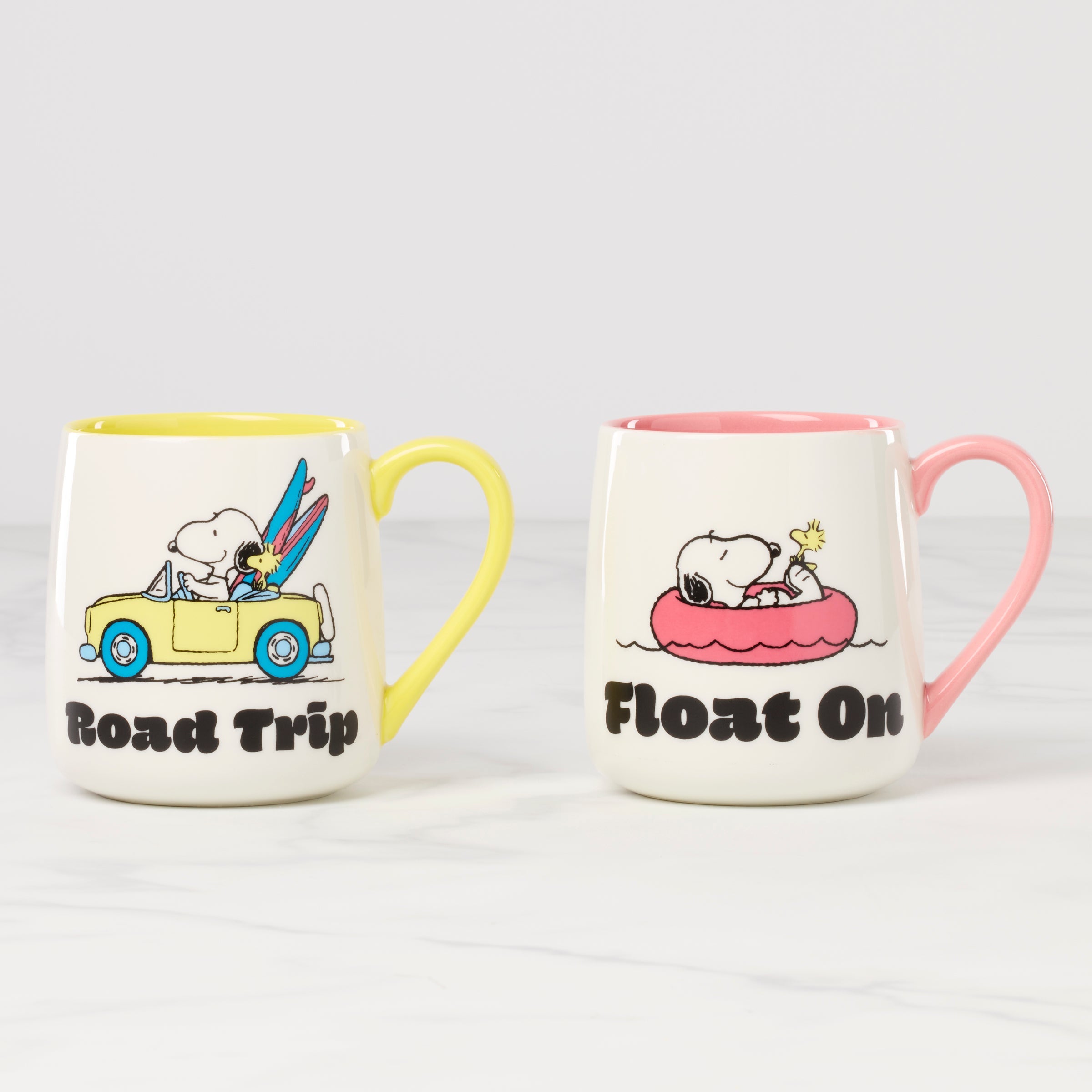 Lenox スヌーピー　マグカップ Peanuts Mugs Road Trip-Float On, Set of 2 – Lenox Corporation