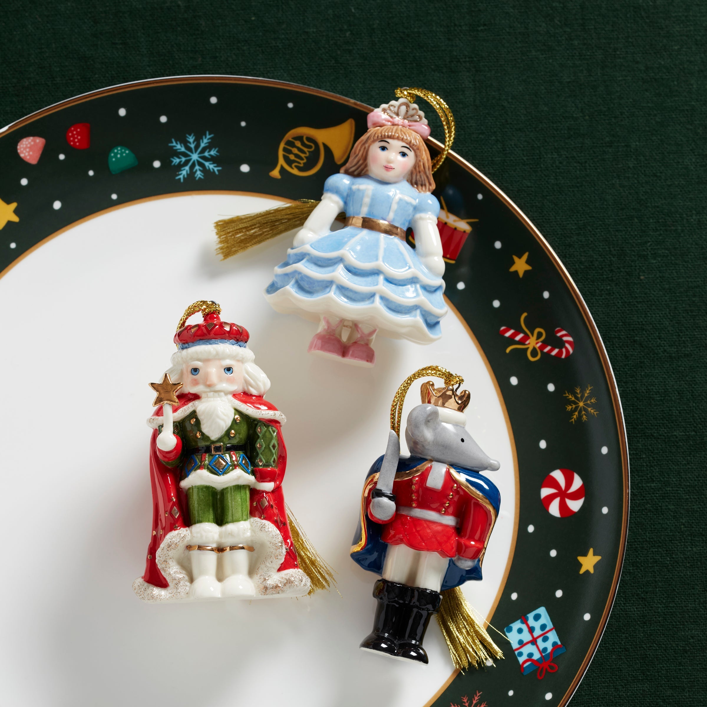 MT579 レノックス LENOX オーナメント クリスマスなど 3個セット Nutcracker Ballet 3-Piece Ornament Set – Lenox Corporation