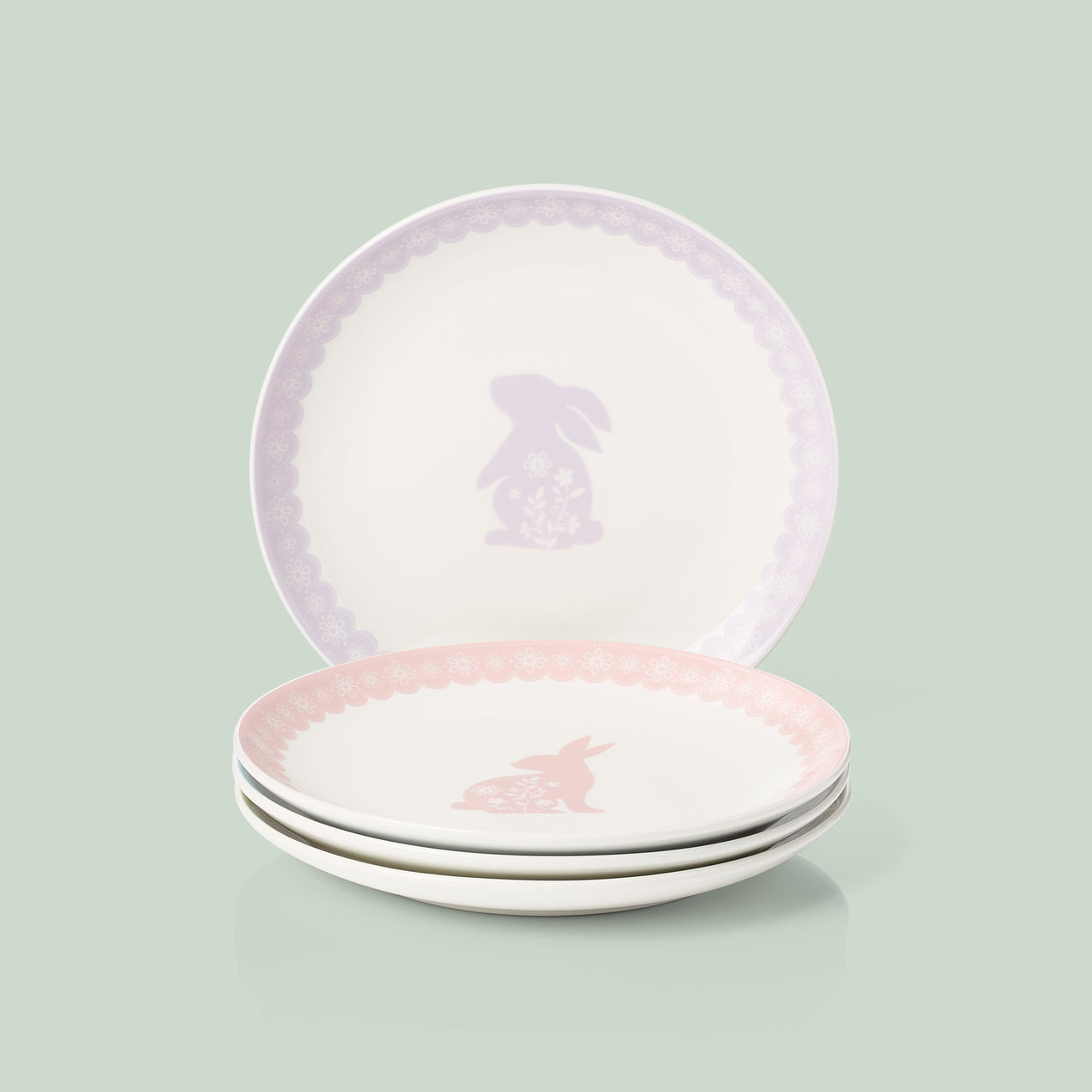 Bunny Hop Accent Plates, Set of 4