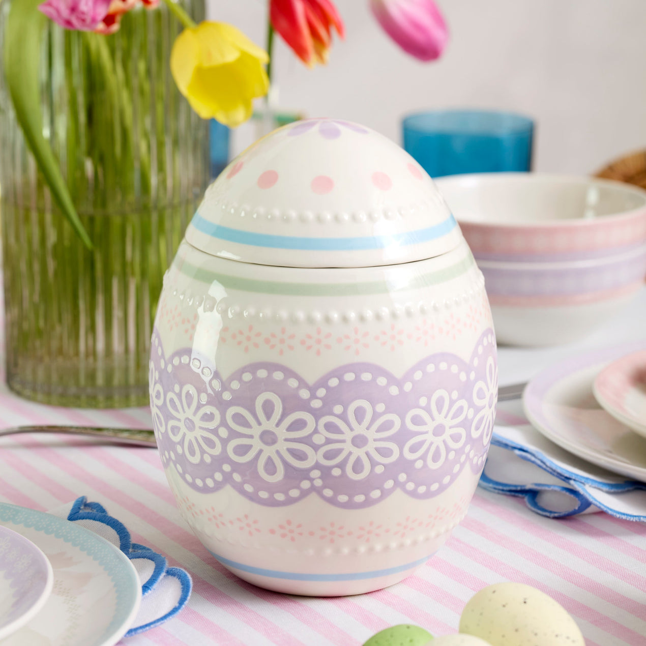 Bunny Hop Easter Egg Candy Jar