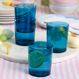 Bunny Hop Stackable Blue Tall Glasses, Set of 6