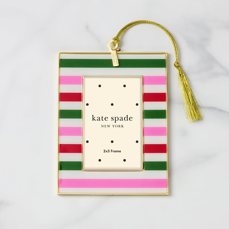 Be Jolly Mini Frame Ornament, Stripe