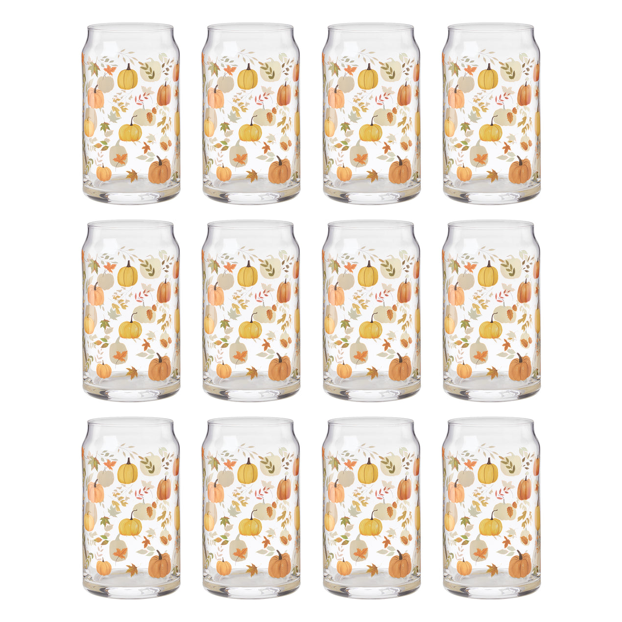12 pc Mix Glass Harvest Can Cooler