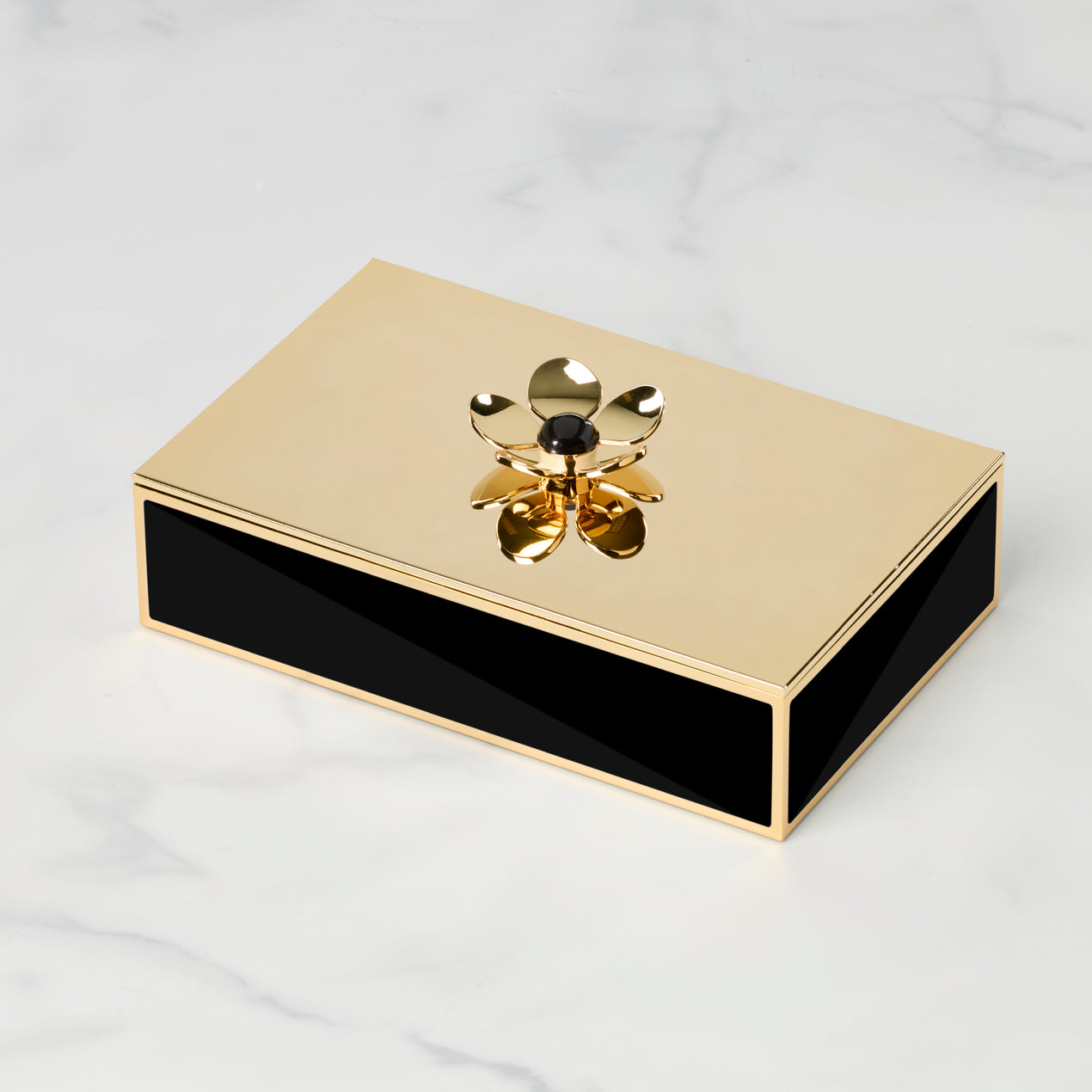 cambridge silversmiths Make It Pop Large Floral Box Black