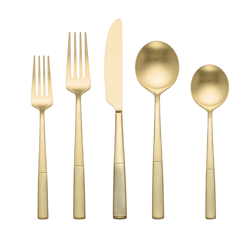 Modulus Satin Champagne 20-Piece Flatware Set