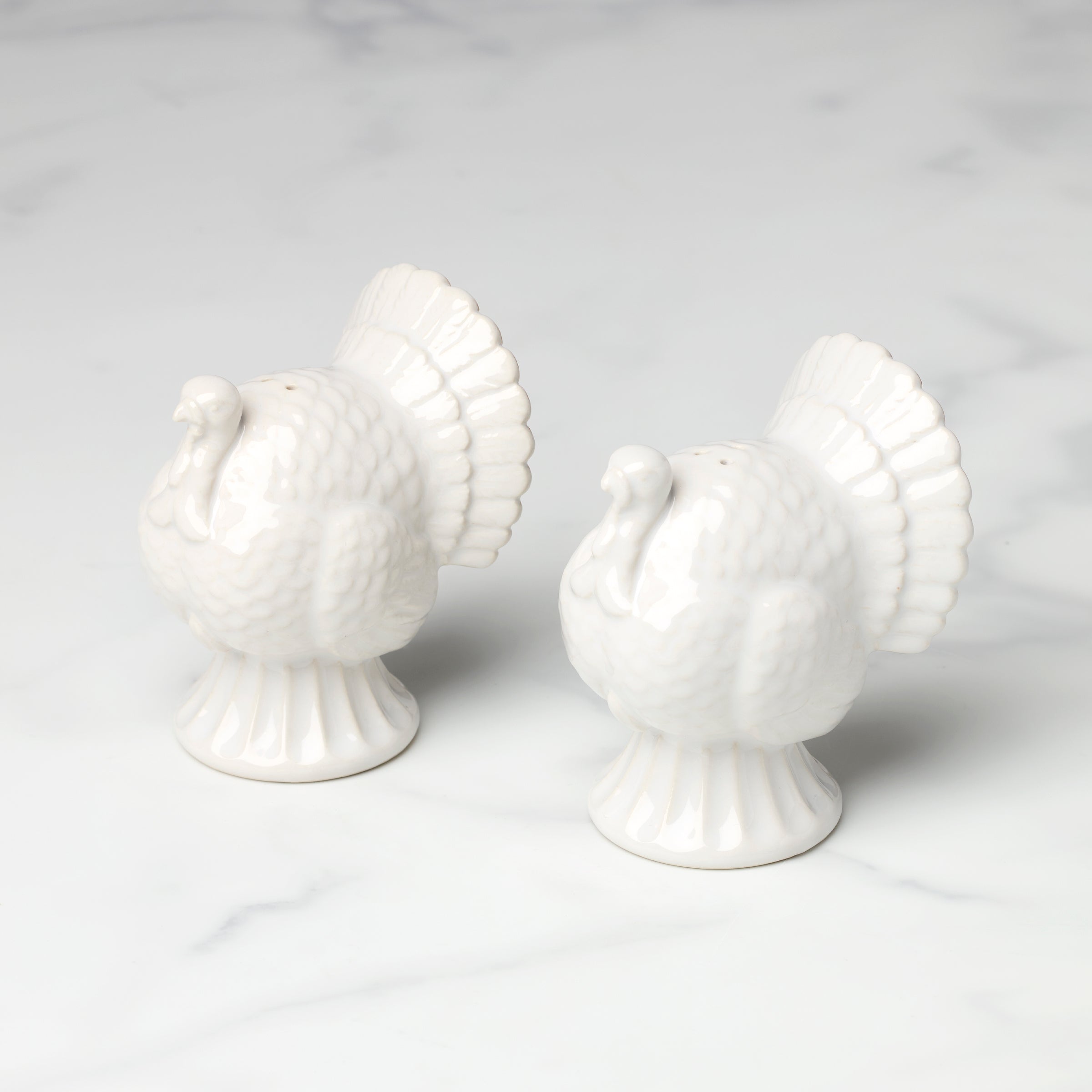 French Perle White Carved Turkey Salt & Pepper Set – Lenox Corporation