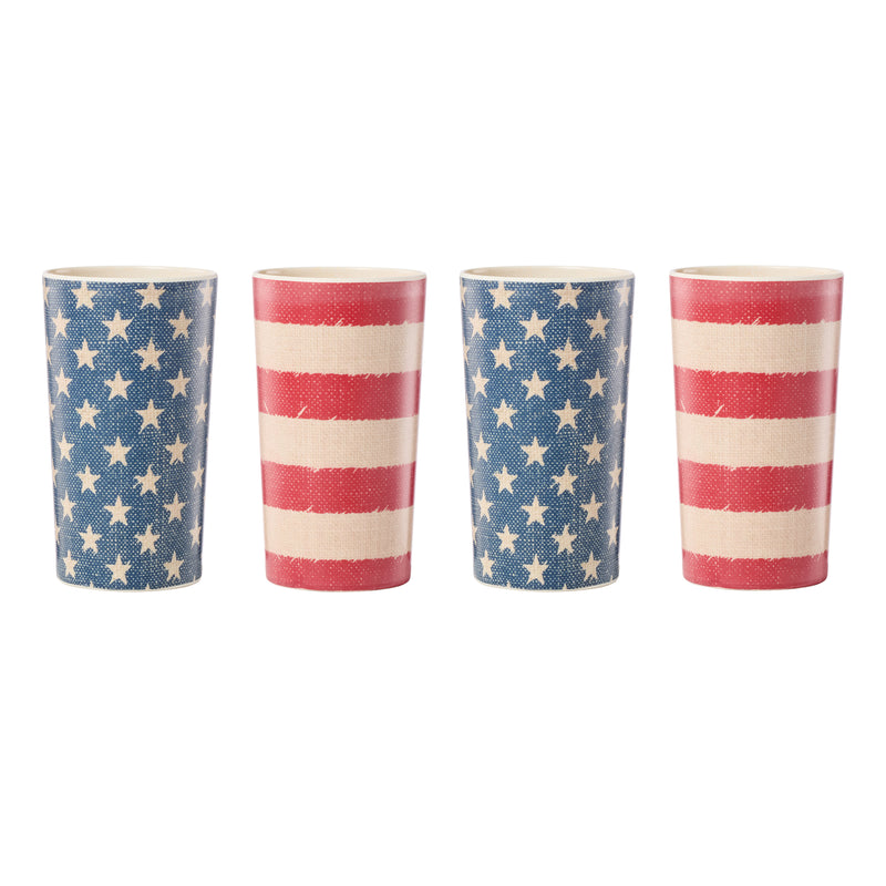 Vintage Americana Tumblers, Set Of 4