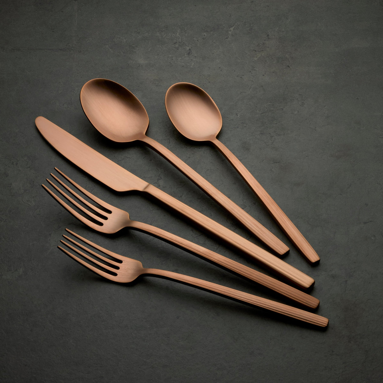 Dean Satin Rose Gold 20-Piece Flatware Set