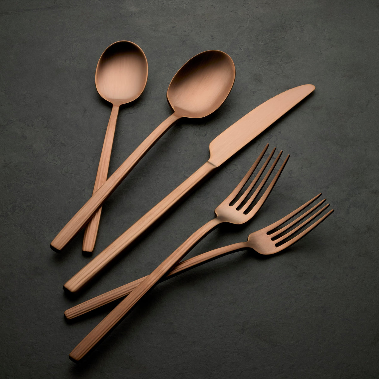 Dean Satin Rose Gold 20-Piece Flatware Set