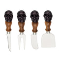 Skull Mirror Cheese Knives, Set of 4