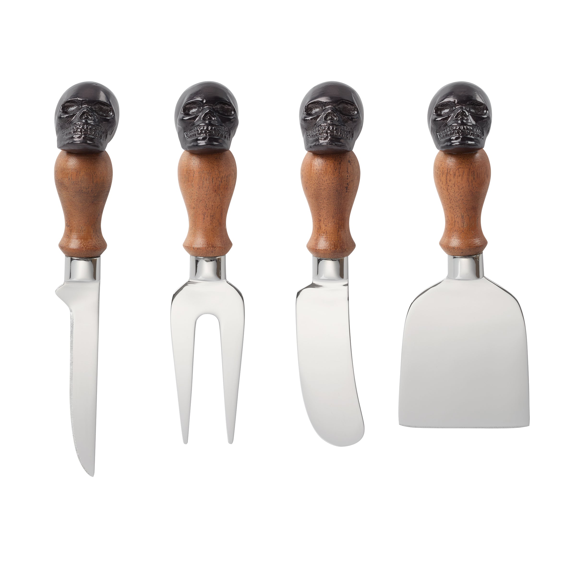 チャレンジカトラリー（株）　コネチカット　アンティーク　MOP 3枚刃ナイフ Vintro Halloween Skull Mirror 4-Piece Cheese Set – Lenox Corporation