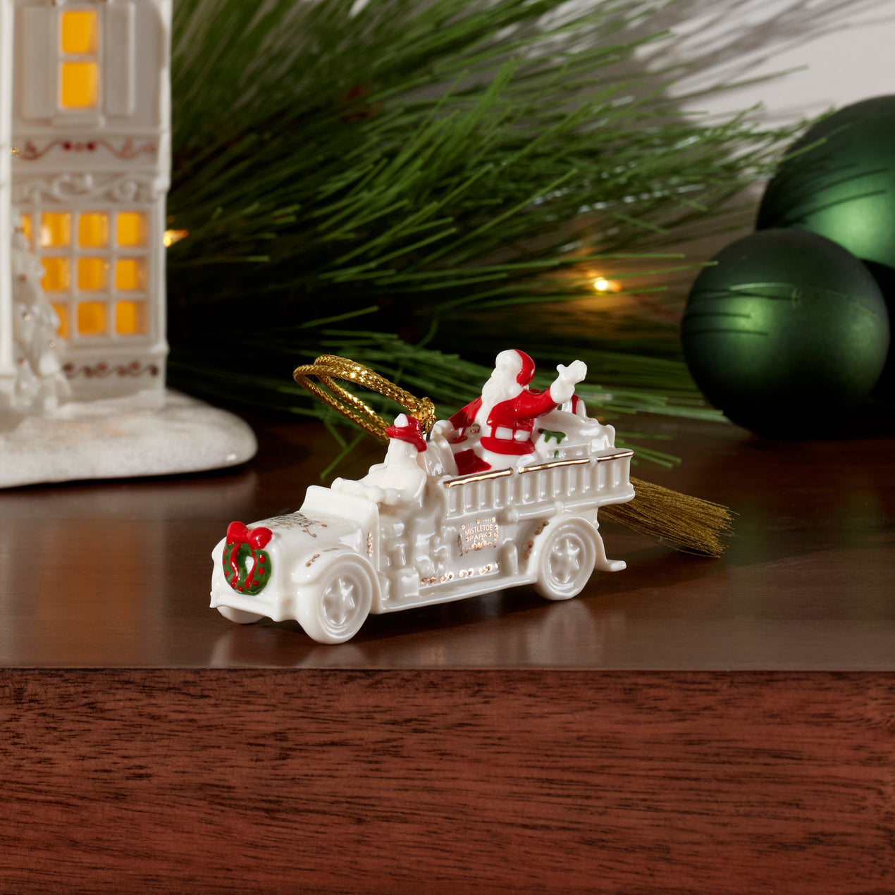 Mistletoe Park Fire Truck Ornament