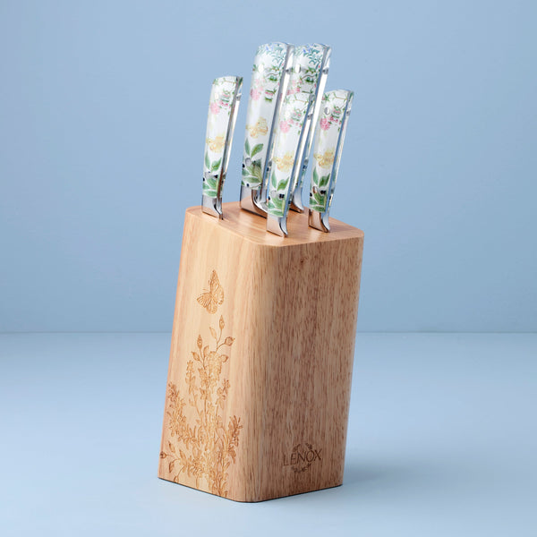 Butterfly Meadow Herbs 6-Piece Cutlery Block Set – Lenox Corporation