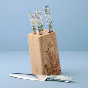 Butterfly Meadow Herbs 6 Piece Cutlery Block Set