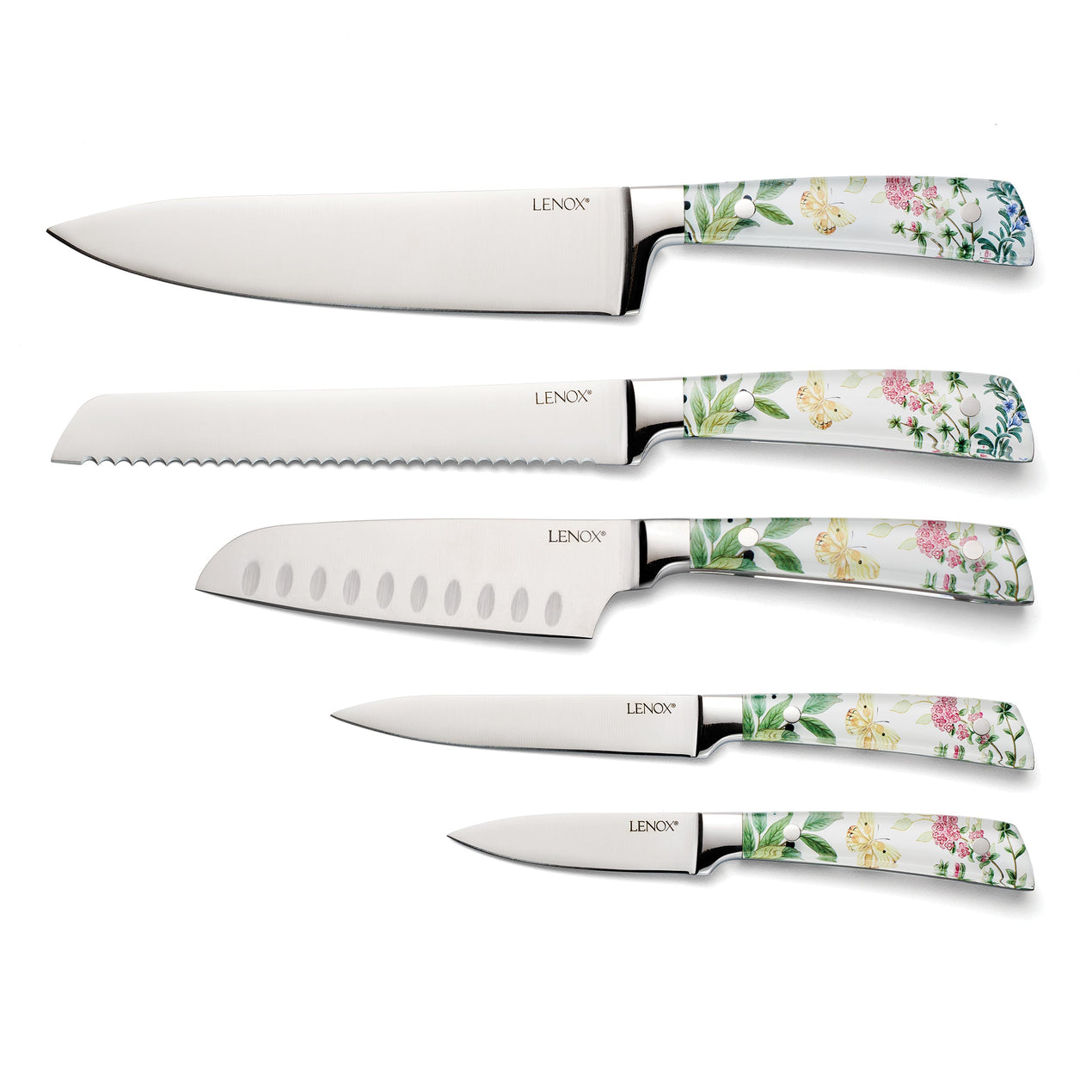 Butterfly Meadow Herbs 6-Piece Cutlery Block Set