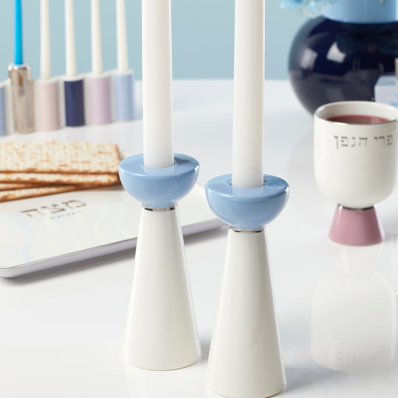 Oak Street Candlestick Holders, Set of 2