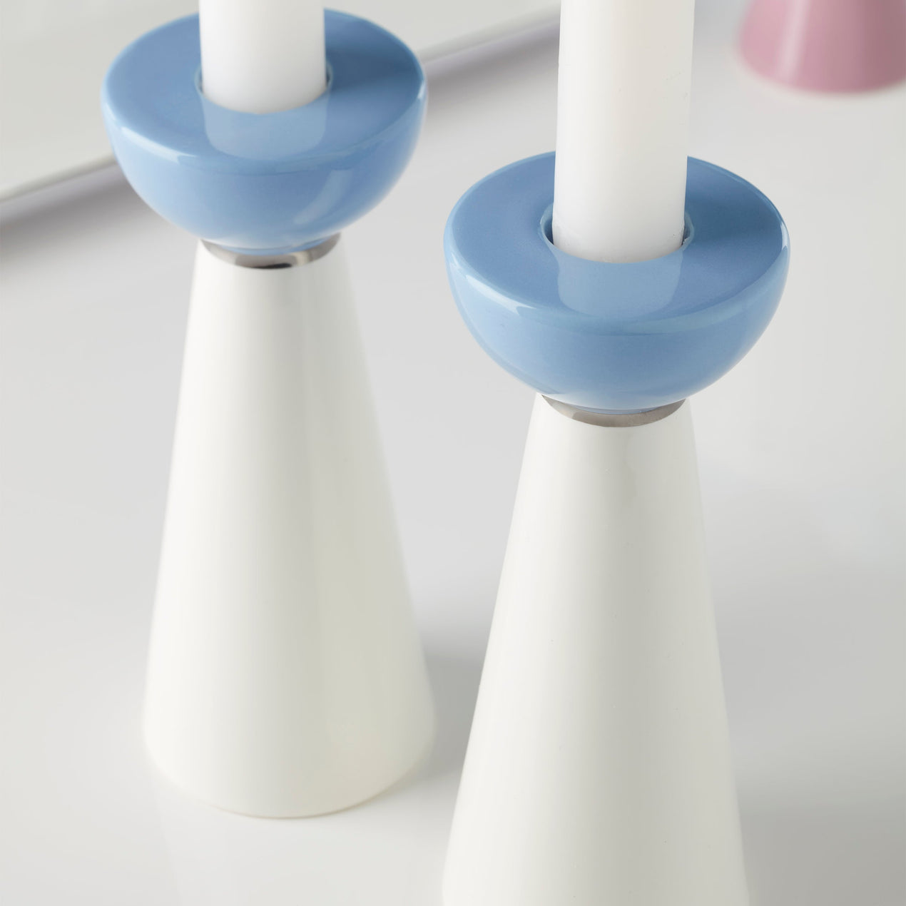 Oak Street Candlestick Holders, Set of 2