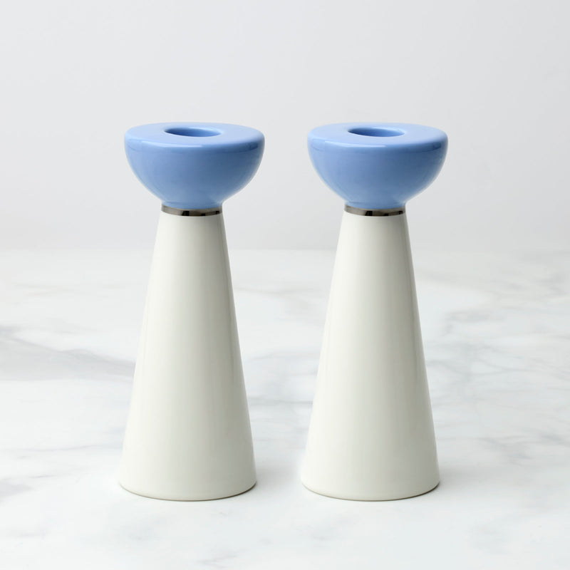 Oak Street Candlestick Holders, Set of 2