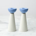 Oak Street Candlestick Holders, Set of 2