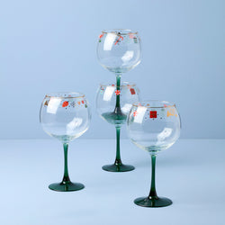 Nutcracker Ballet Balloon Wine Glasses, Set of 4