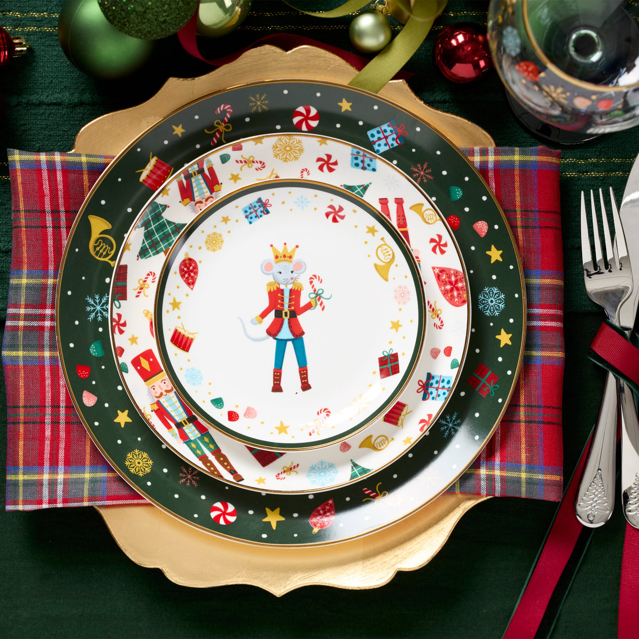 Nutcracker Ballet Accent Plates, Set of 4