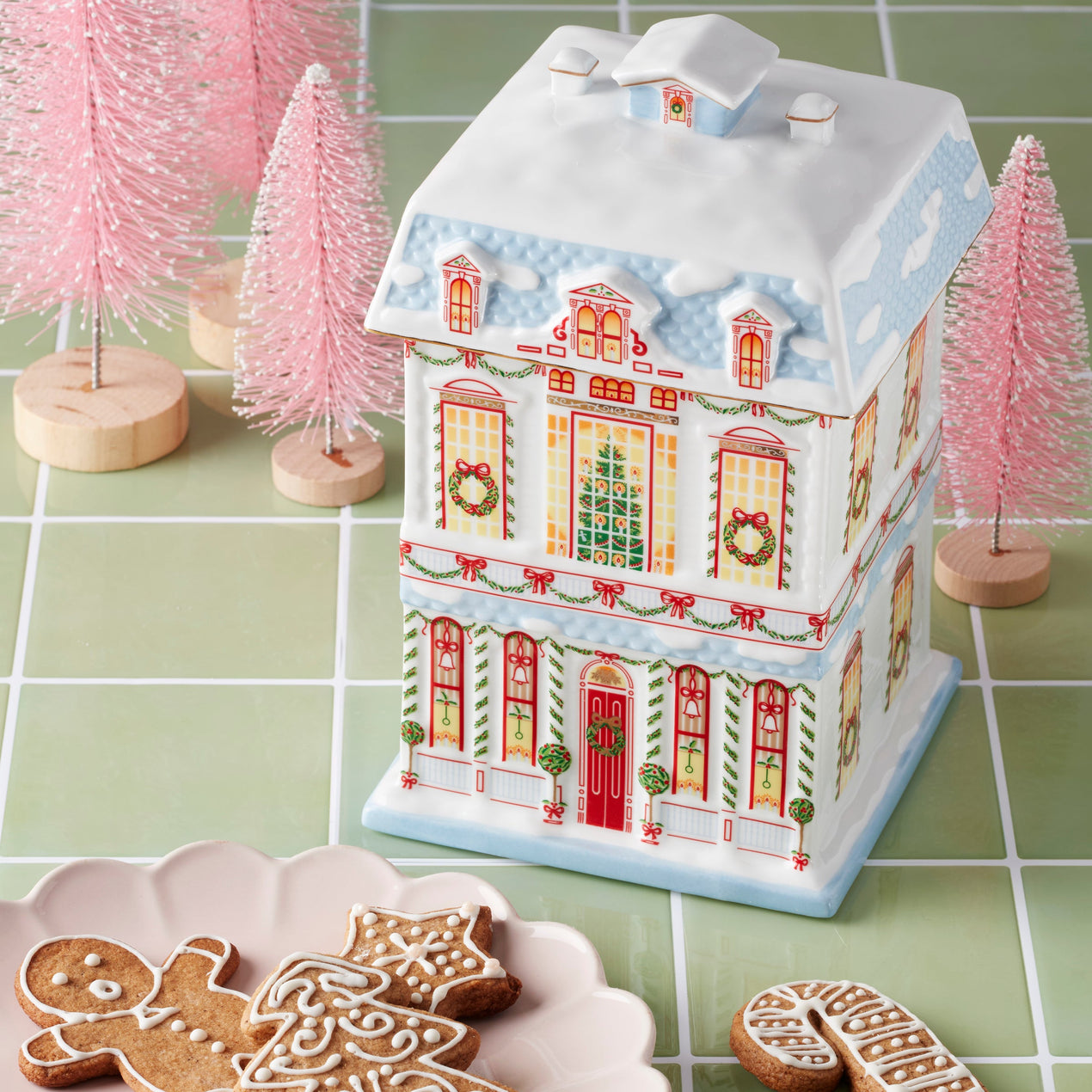Lenox Village Christmas Cookie Jar