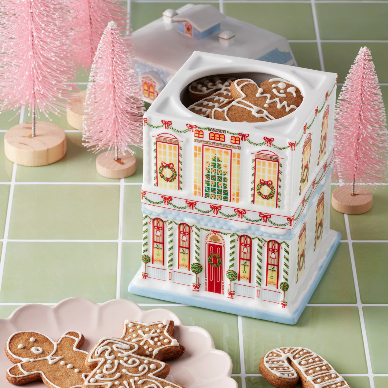 Lenox Village Christmas Cookie Jar