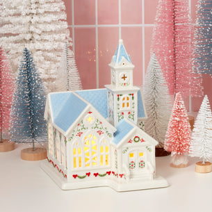 Lenox Holiday Village Lit Christmas Church Figurine