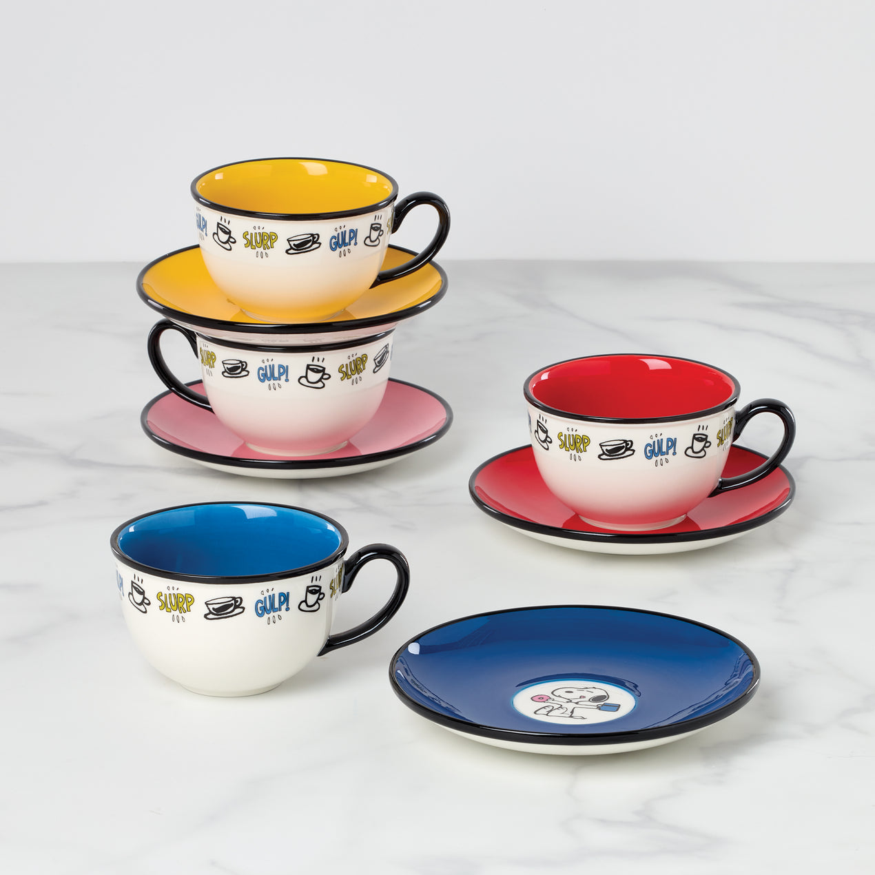 Chef Snoopy Tea Cup & Saucers - Set of 4 – Lenox Corporation