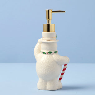 Happy Holly Days Snowman Soap Dispenser