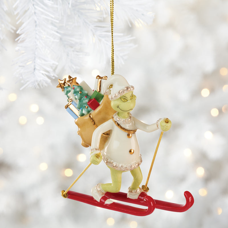 Grinch On Skiis Ornament