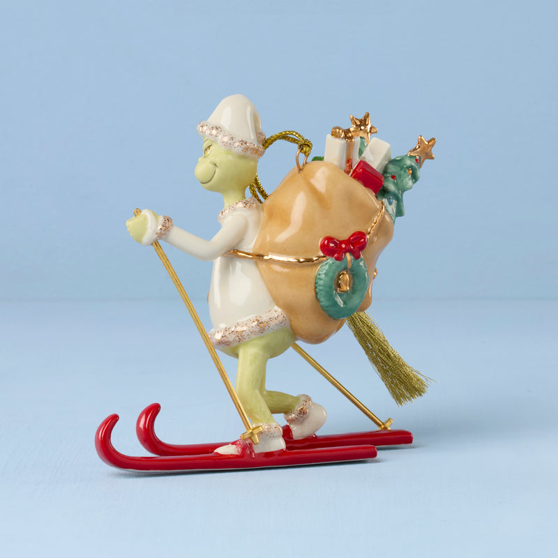 Grinch On Skiis Ornament