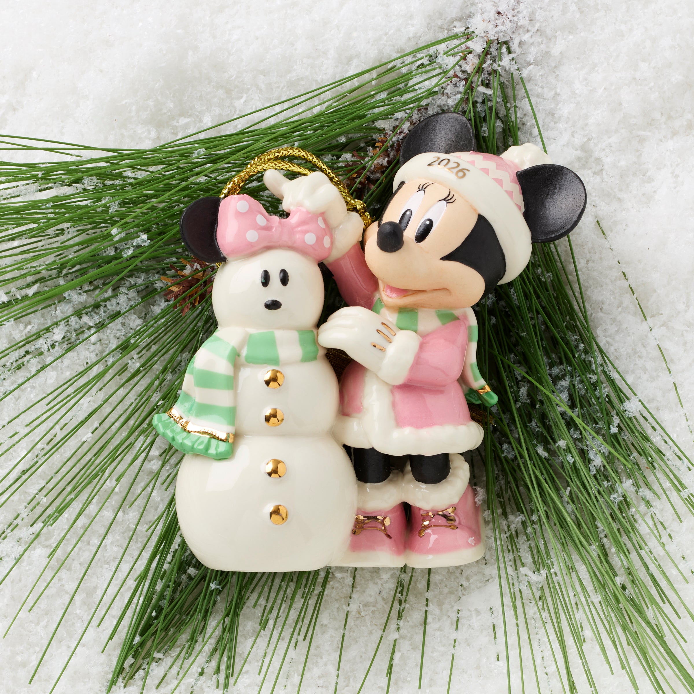 2026 Minnie Mouse's Matching Snowman Ornament – Lenox Corporation