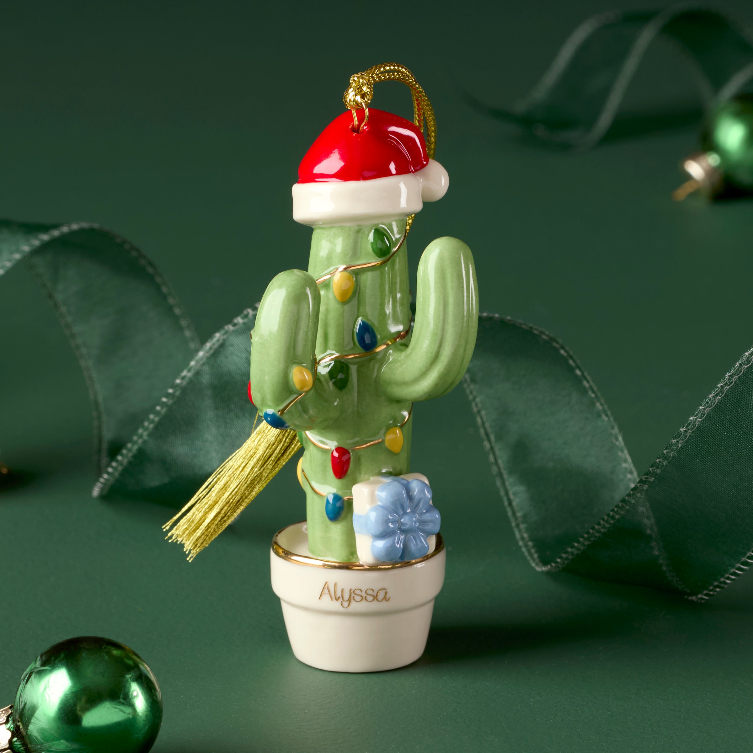 Personalized Christmas Cactus Ornament – Lenox Corporation