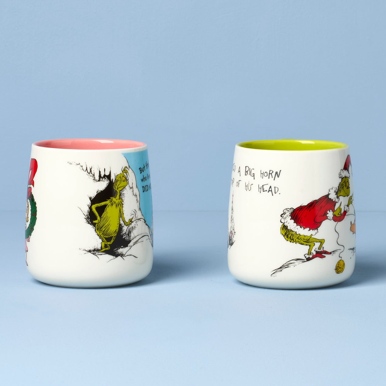 Who-Ville Cindy-Max Mugs, Set of 2