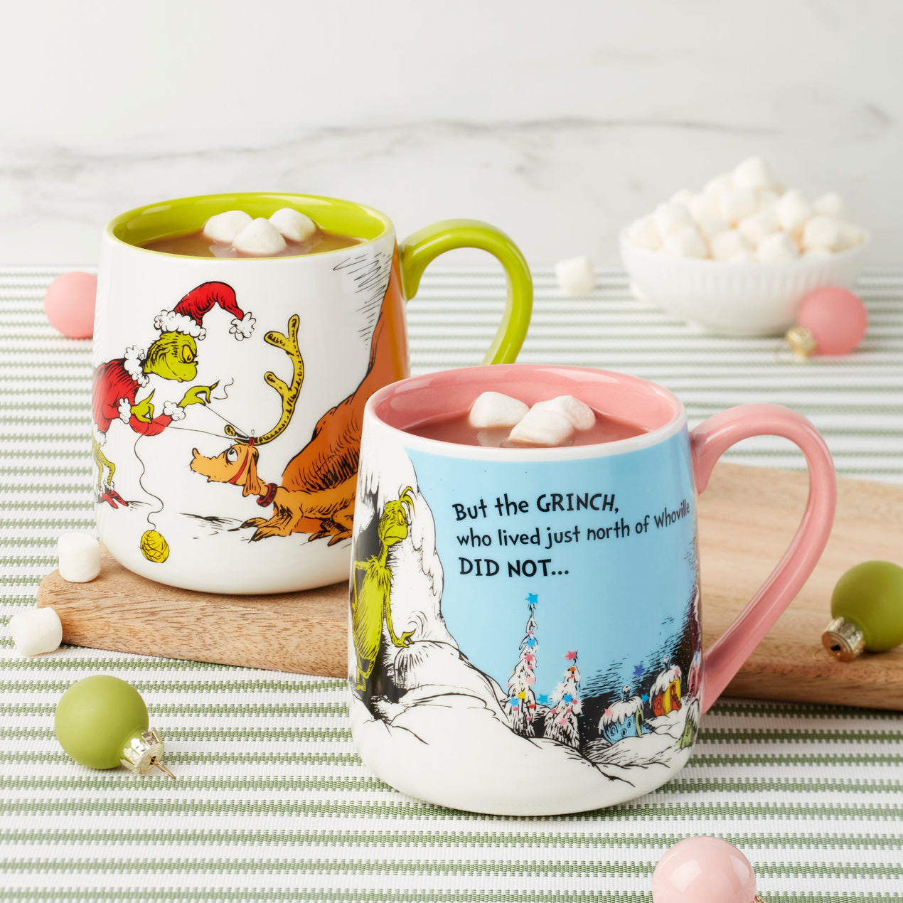 Who-Ville Cindy-Max Mugs, Set of 2