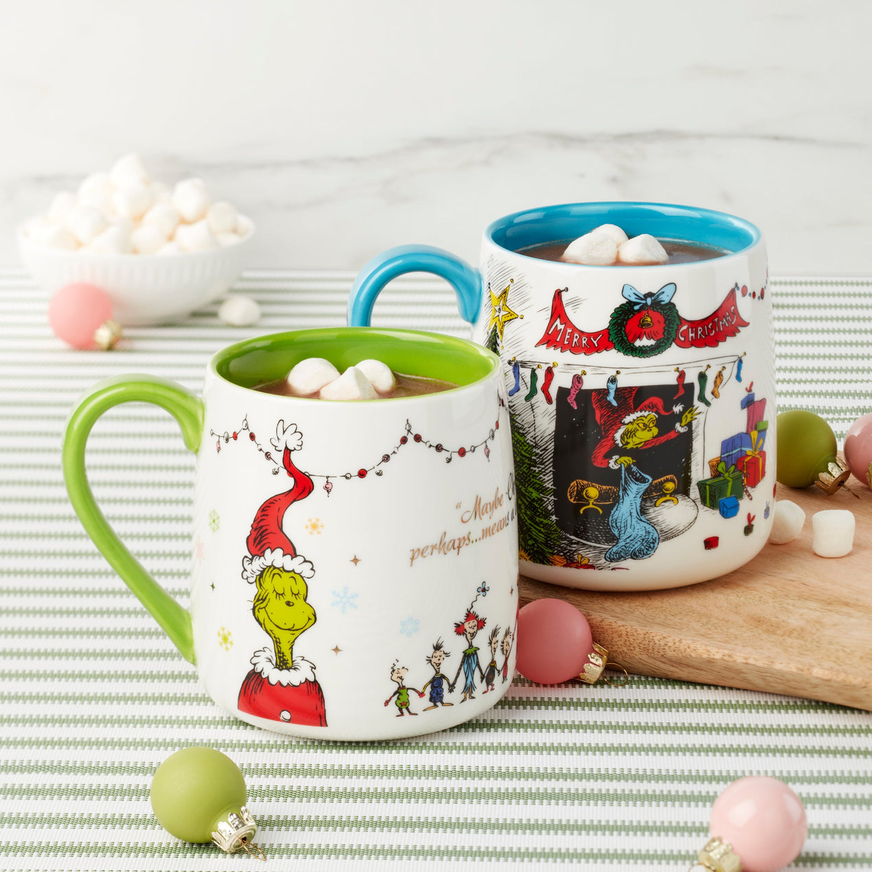 Who-Ville Grinch-Fireplace Mugs, Set of 2