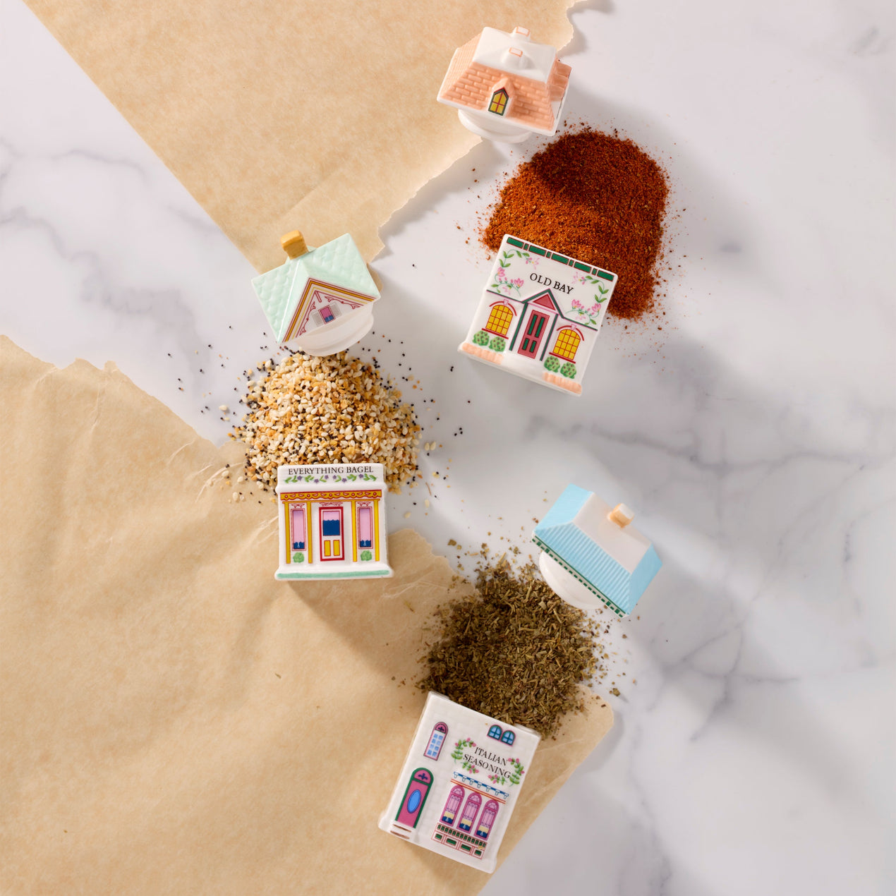 DTOC Lenox Village Regional Spice Jars NE